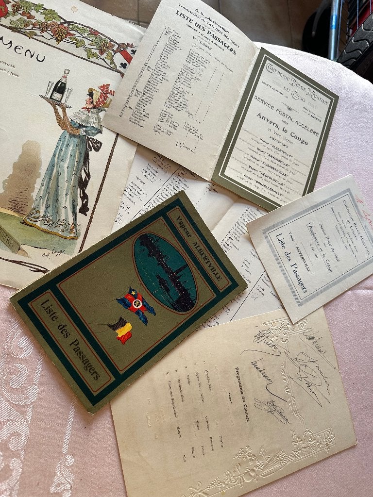 Menus et listes passagers, Enlèvement ou Envoi, Avant 1940, Photo, Utilisé
