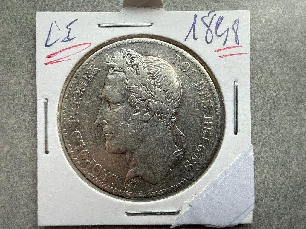 5 Frank 1848 België, Verzenden, Zilver, Zilver