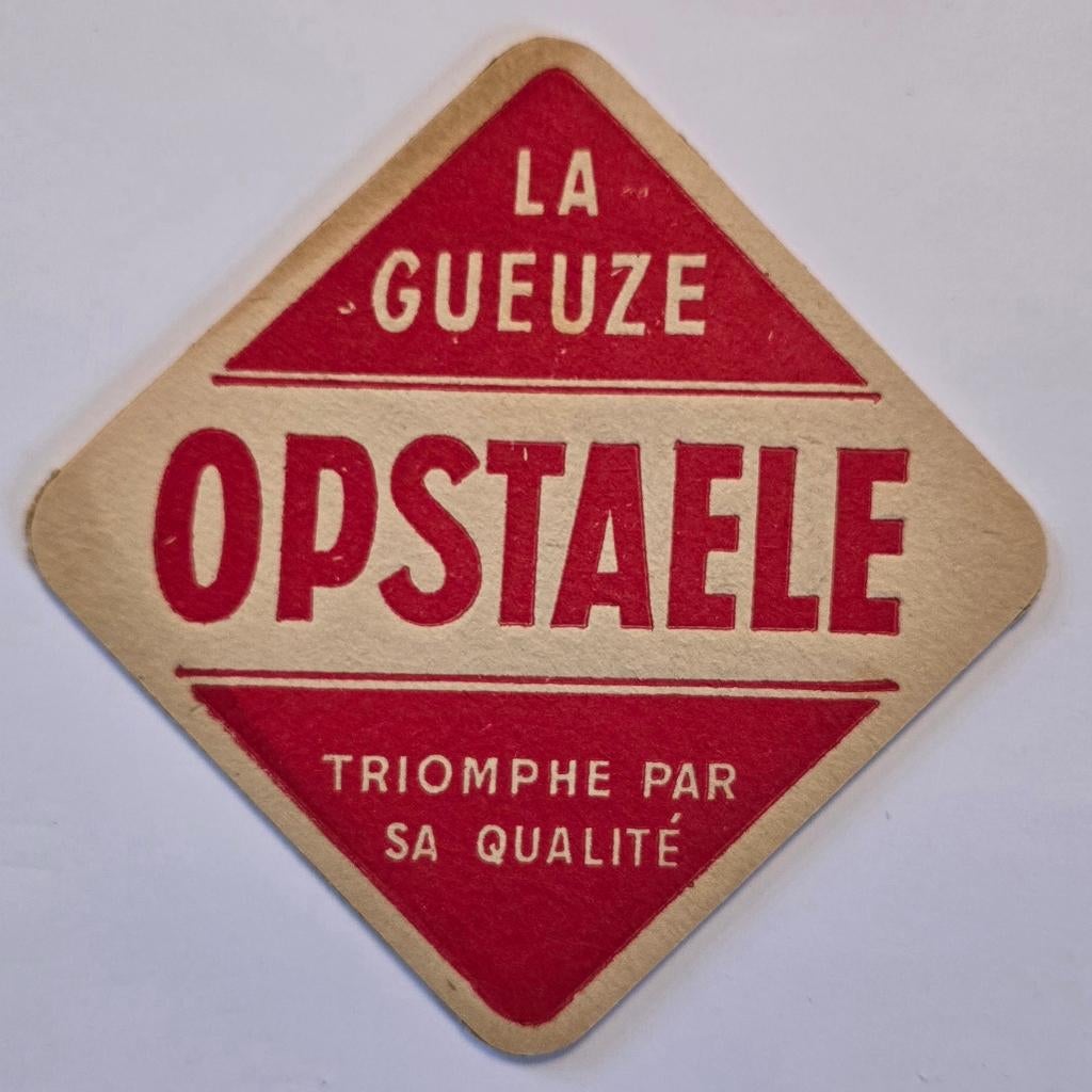 Gueuze Opstaele sous-bock bierviltje bierdeckel coaster, Enlèvement ou Envoi, Utilisé, Sous-bock