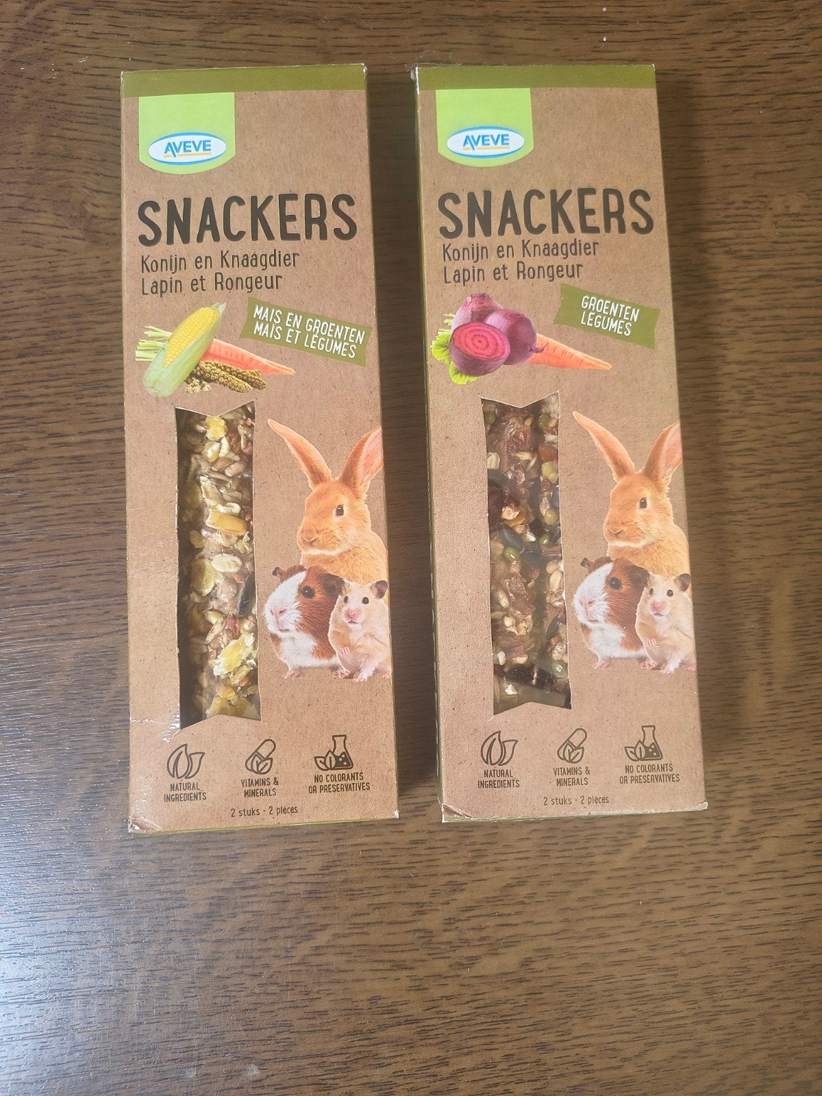2x Aveve Snackers konijn/knaagdier – nieuw in originele verp, Enlèvement