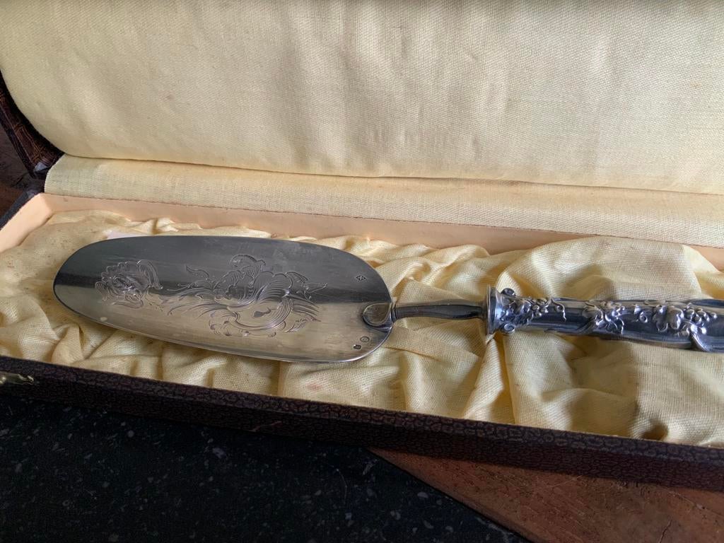 Zilvere taartschep 1930, Antiek en Kunst, Ophalen