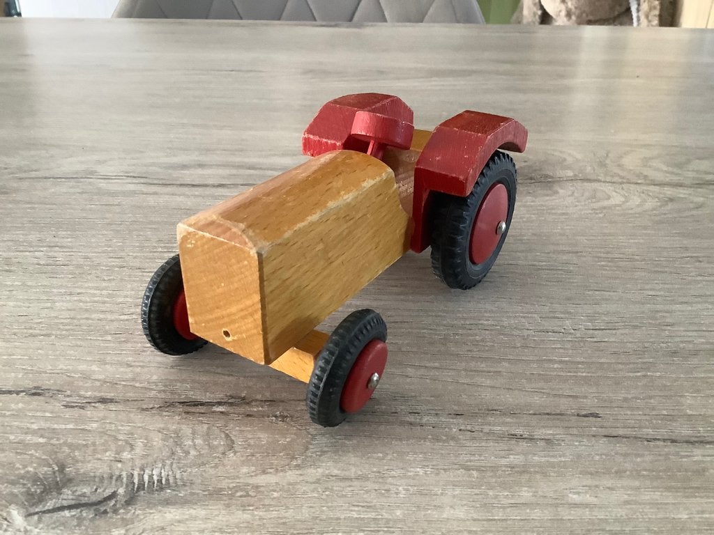 tracteur jouet en bois vintage (7x13 cm), Enfants & Bébés, Jouets | Véhicules en jouets, Enlèvement ou Envoi, Utilisé