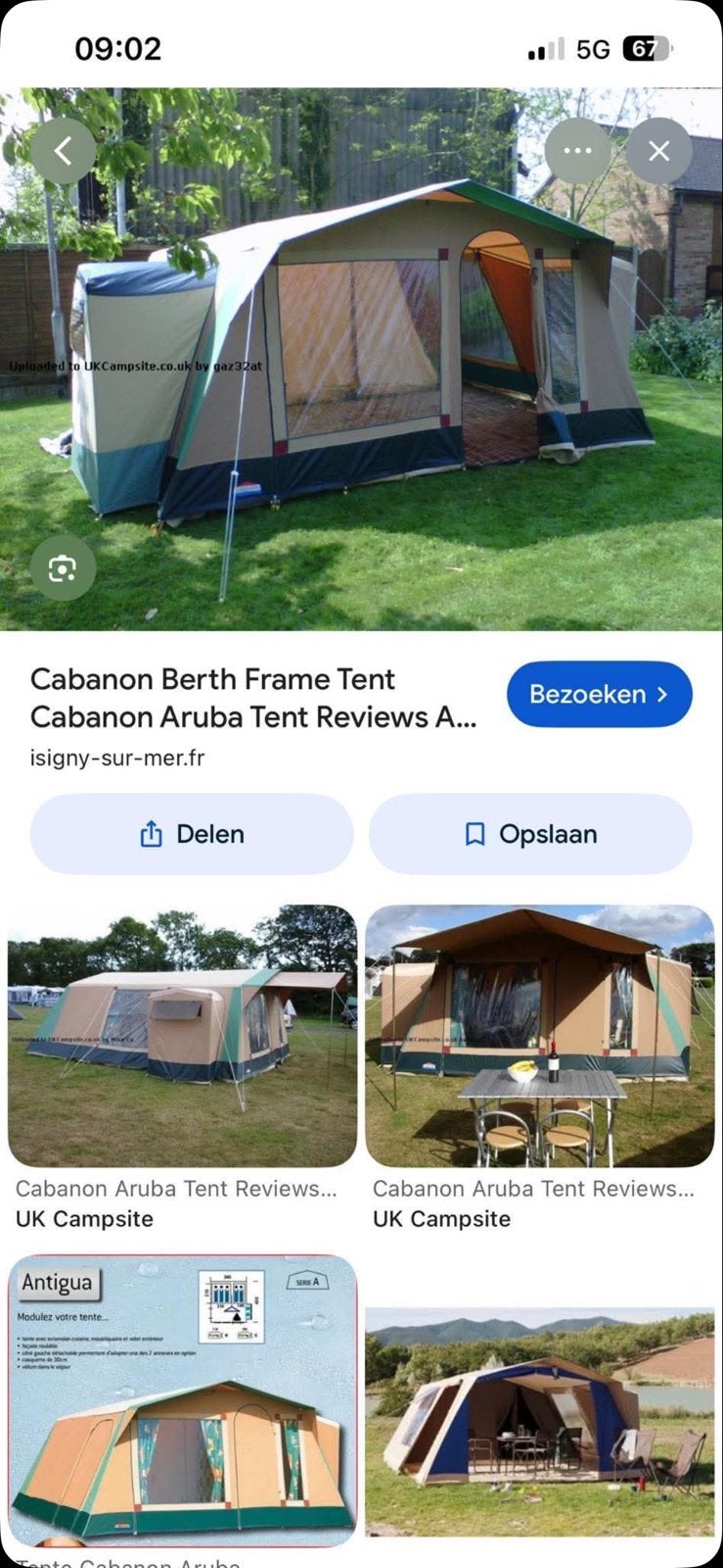 Cabanontent voor 6 personen 1x gebruikt, Caravans en Kamperen, Tenten, Ophalen, Zo goed als nieuw