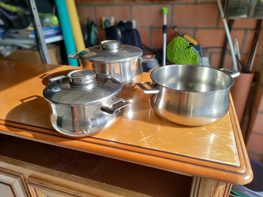 Ensemble de casseroles Demeyer, Maison & Meubles, Enlèvement, Utilisé, Inox, Ensemble de casseroles