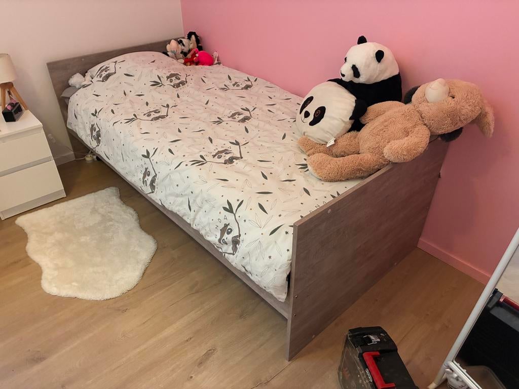 Chambre Enfant | Lit 90x200 et Armoire 142x196x58, Ophalen, 85 tot 100 cm, Gebruikt, Lattenbodem