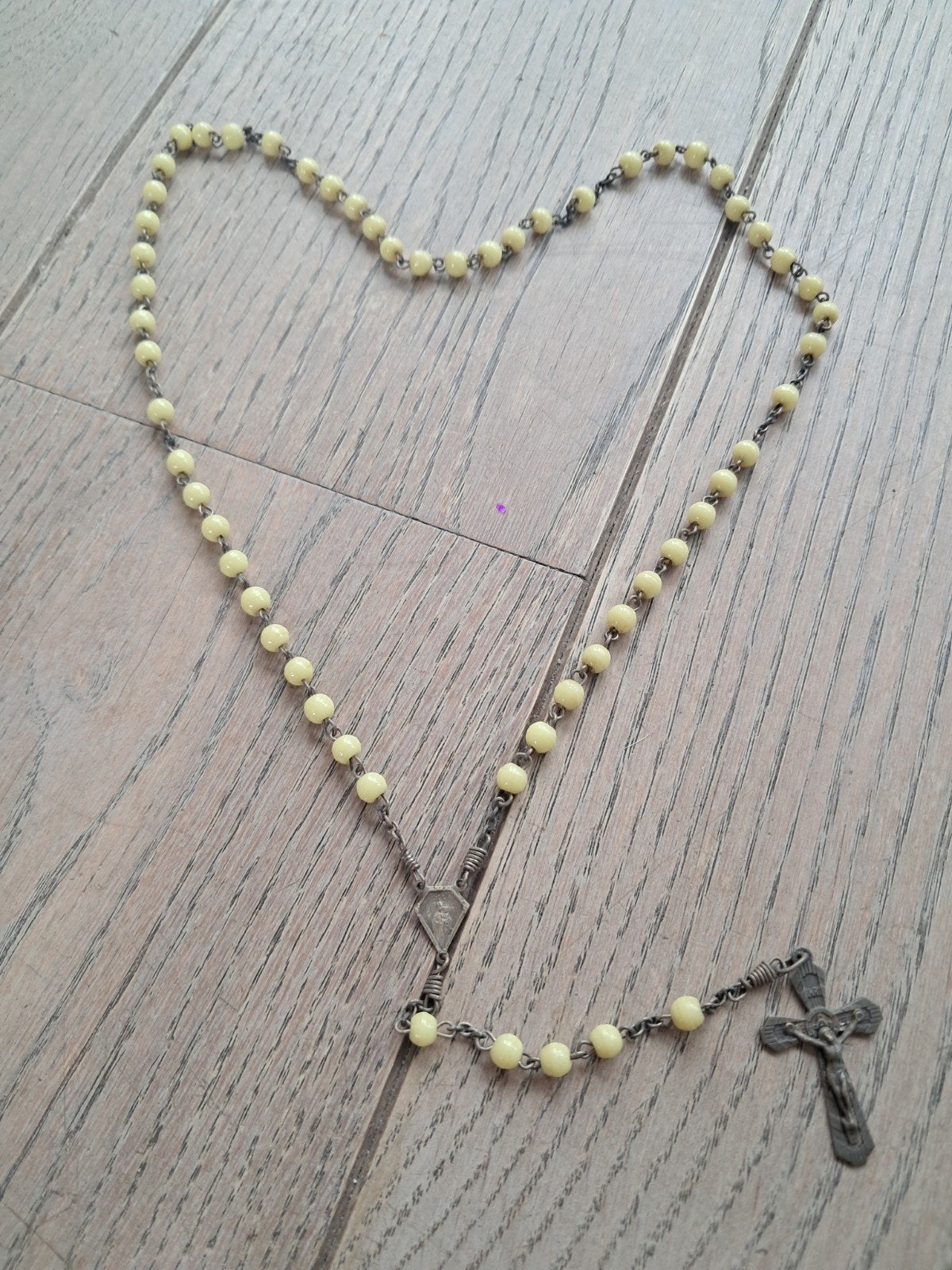 Gele, fijne paternoster, Verzamelen, Ophalen of Verzenden
