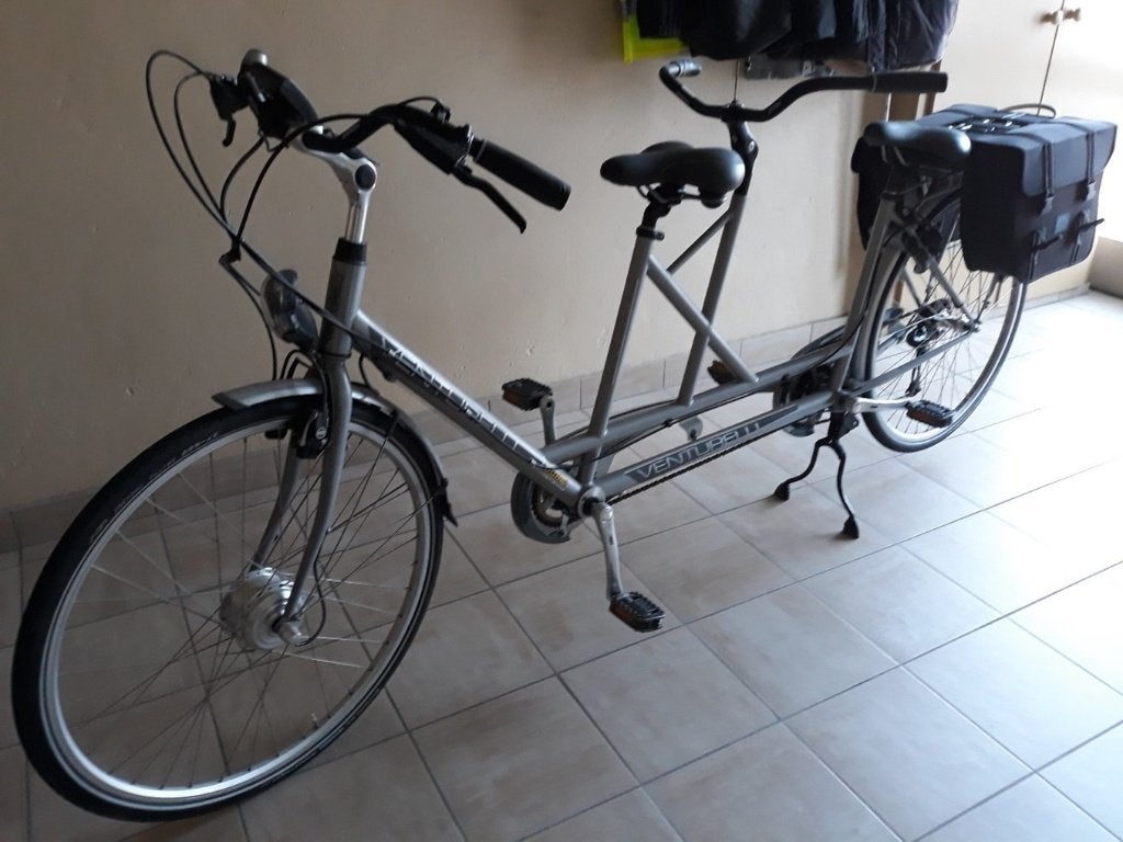 elektrische tandem, Fietsen en Brommers, Ophalen, Zo goed als nieuw, Minder dan 10 versnellingen, Venturelli