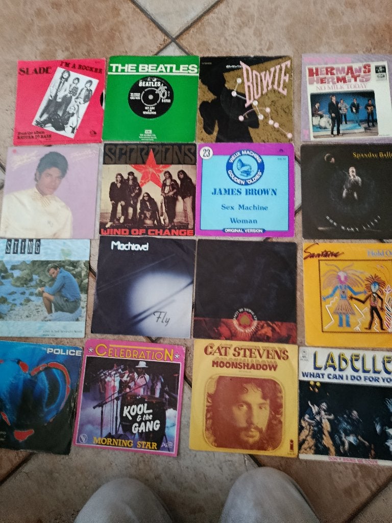 Lot de 45 T année 60-70-80, Enlèvement ou Envoi, 7 inch, Autres genres, Utilisé