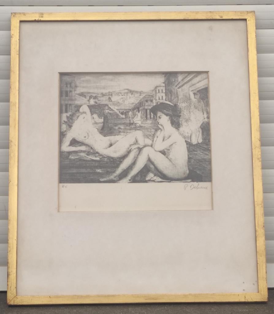 2 lithographie hors commerce signe paul delvaux, Antiek en Kunst, Kunst | Litho's en Zeefdrukken, Ophalen of Verzenden