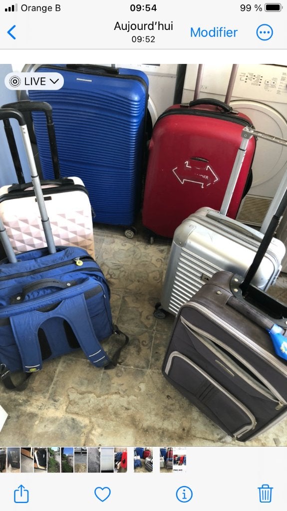 Lot de valises pour transports, Enlèvement, Roulettes