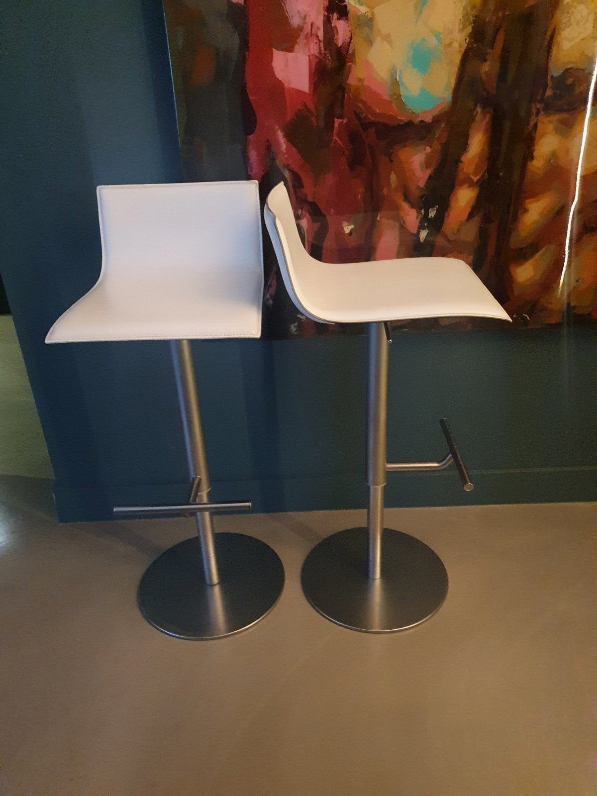 ***Originele Lapalma Thin barkrukken (zwart&wit LEDER)***, Huis en Inrichting, Barkrukken, Ophalen, 5 krukken of meer, 60 tot 90 cm