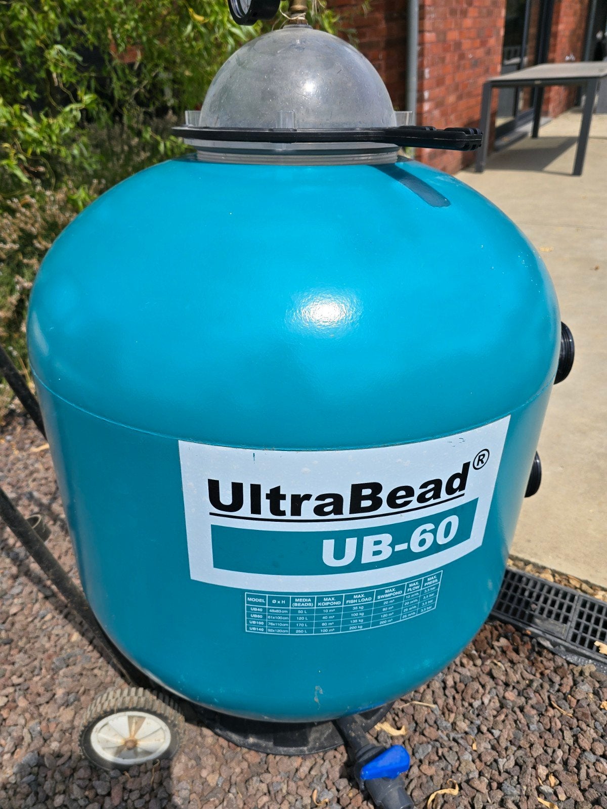 Ultrabead ub60 zwemvijver filtratiesysteem, Enlèvement
