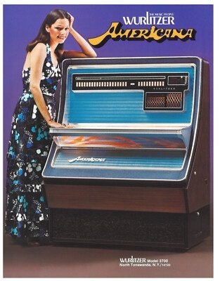 GEZOCHT !!!!!!Wurlitzer jukebox 3700, Enlèvement ou Envoi, Utilisé, 1970 à nos jours, Wurlitzer
