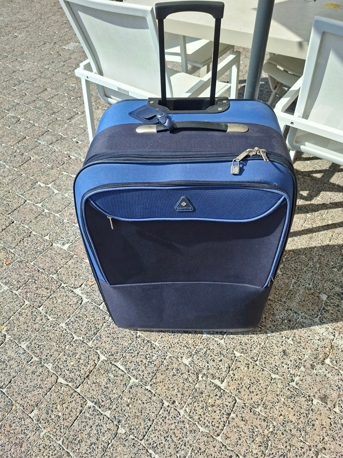 zeer grote valies in blauwe kleur, Handtassen en Accessoires, Koffers, Ophalen