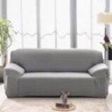 Housse EXTENSIBLE ,HOMYRAMA pour canape - Grise, Enlèvement, Gris, Extensible
