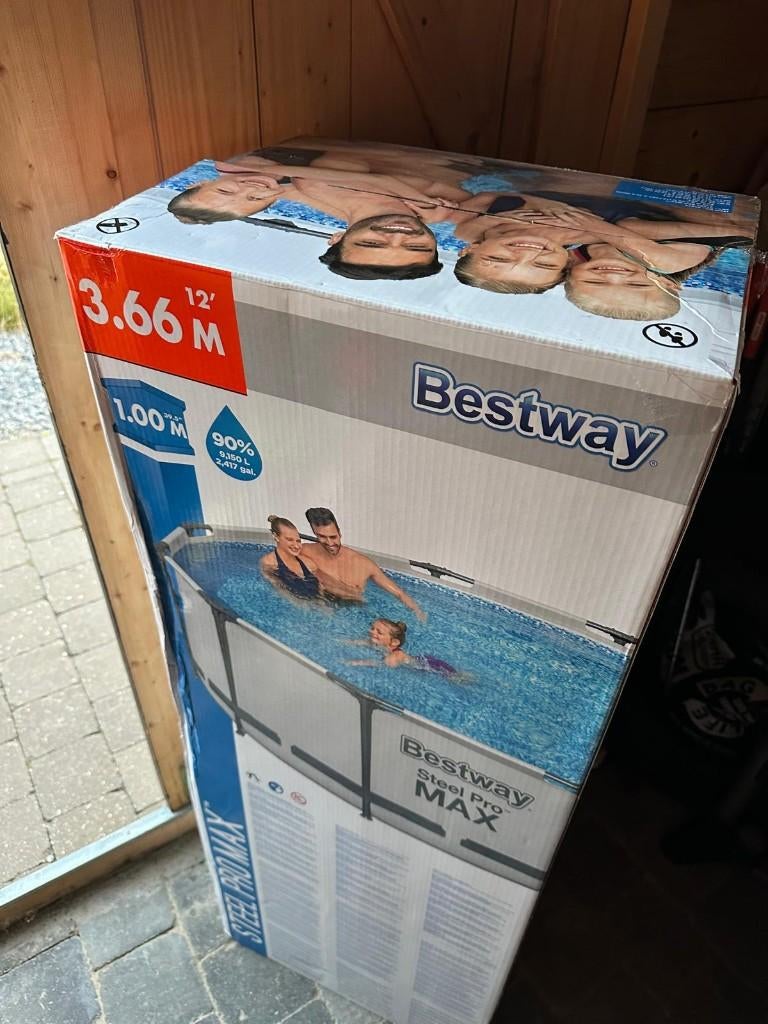 Bestway Steel Pro Max 366cm te koop!, Ophalen, 200 tot 300 cm, 80 tot 120 cm, Rond