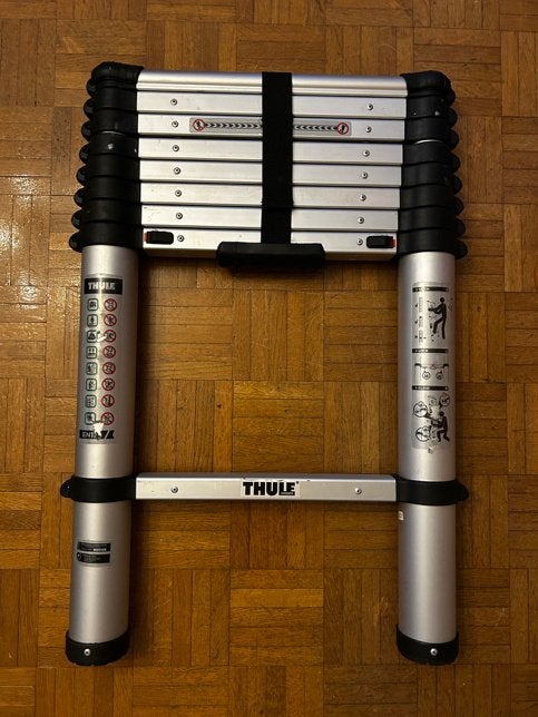 Échelle Télescopique Thule Van Ladder + Fixation Magnétique, Enlèvement, Utilisé
