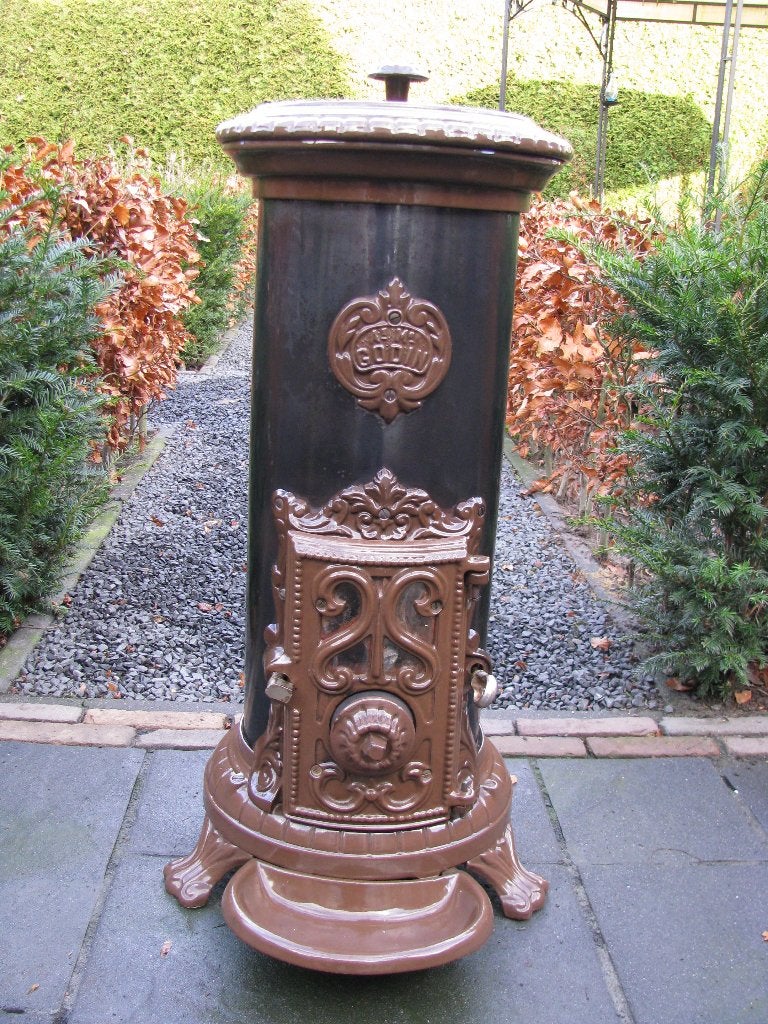 Prachtige nette Godin houtkachel/kolen allesbrander 5KW, Antiek en Kunst, Ophalen
