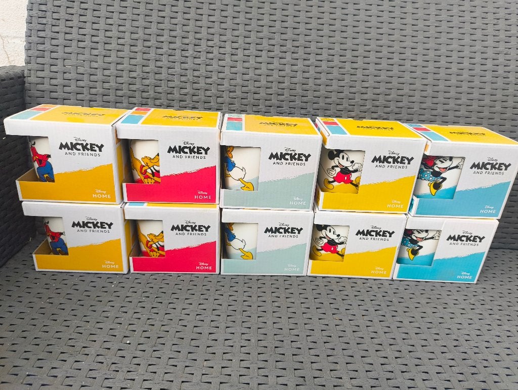 Tasses Disney Home (10 pièces) Mickey et ses amis, Enlèvement, Donald Duck, Neuf, Service