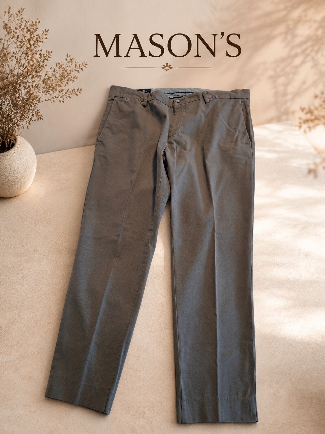 Mason's Em's Chino Heren - Maat 52 (L/XL), Kleding | Heren, Ophalen, Zo goed als nieuw, Maat 52/54 (L), Grijs