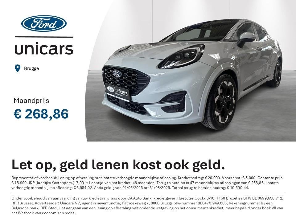 Ford Puma 1.0i Ecoboost mHEV 92kW ST-Line X, Argent ou Gris, Achat, Puma, Entreprise