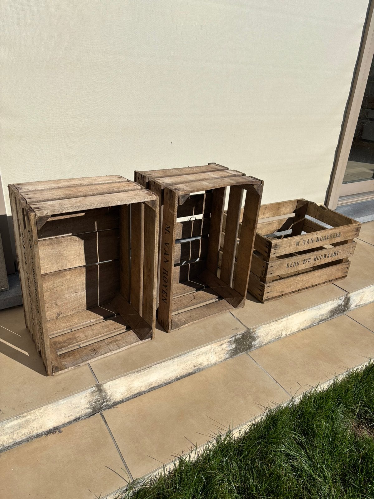 Houten fruitkistjes / houten kratten, Ophalen, Gebruikt, Hout