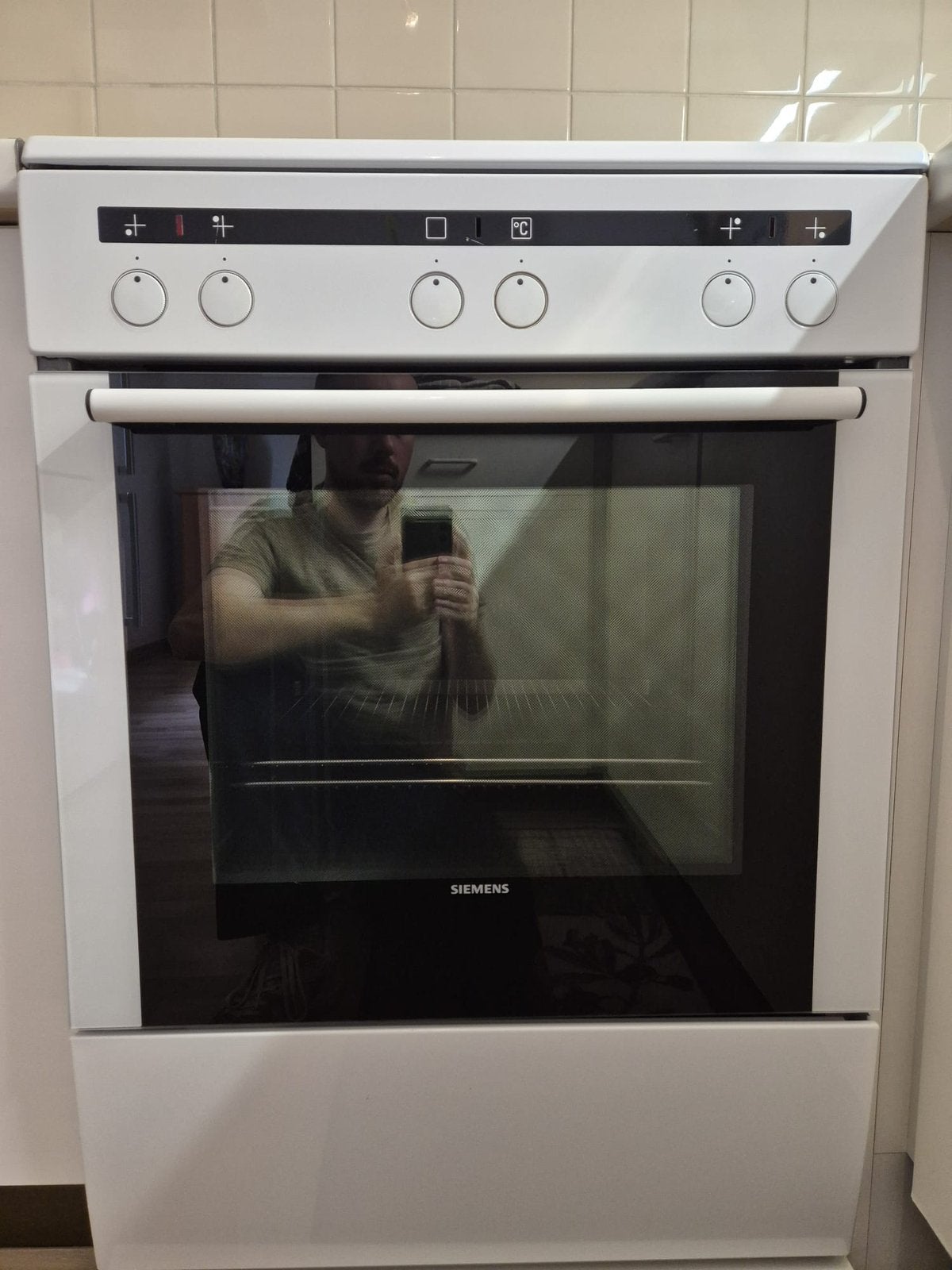 Elektrisch fornuis - vitrokeramische kookplaat Siemens, Ophalen, Gebruikt, 60 cm of meer, 4 kookzones