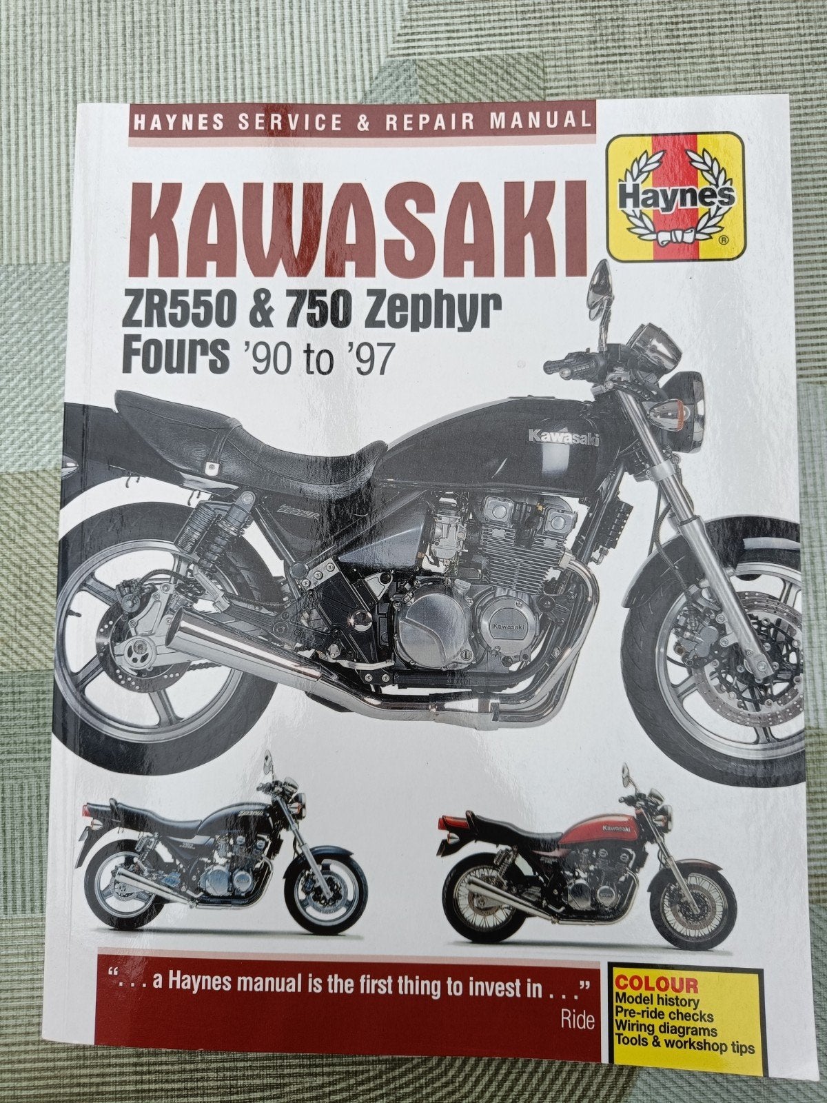 Kawasaki ZR550 & 750 Zephyr Service&Repair manual, Livres, Enlèvement ou Envoi