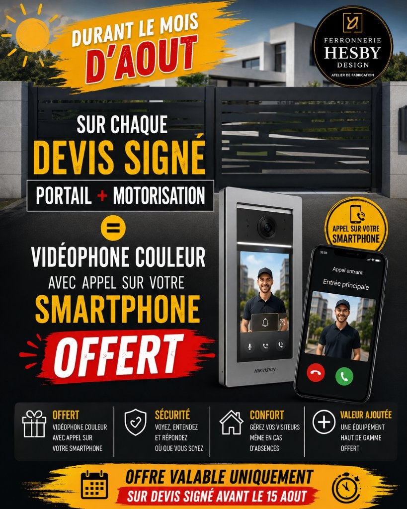 portail - barrière , moteur neuf PROMO EN AOUT, Comme neuf, Enlèvement, Fer, Porte du jardin