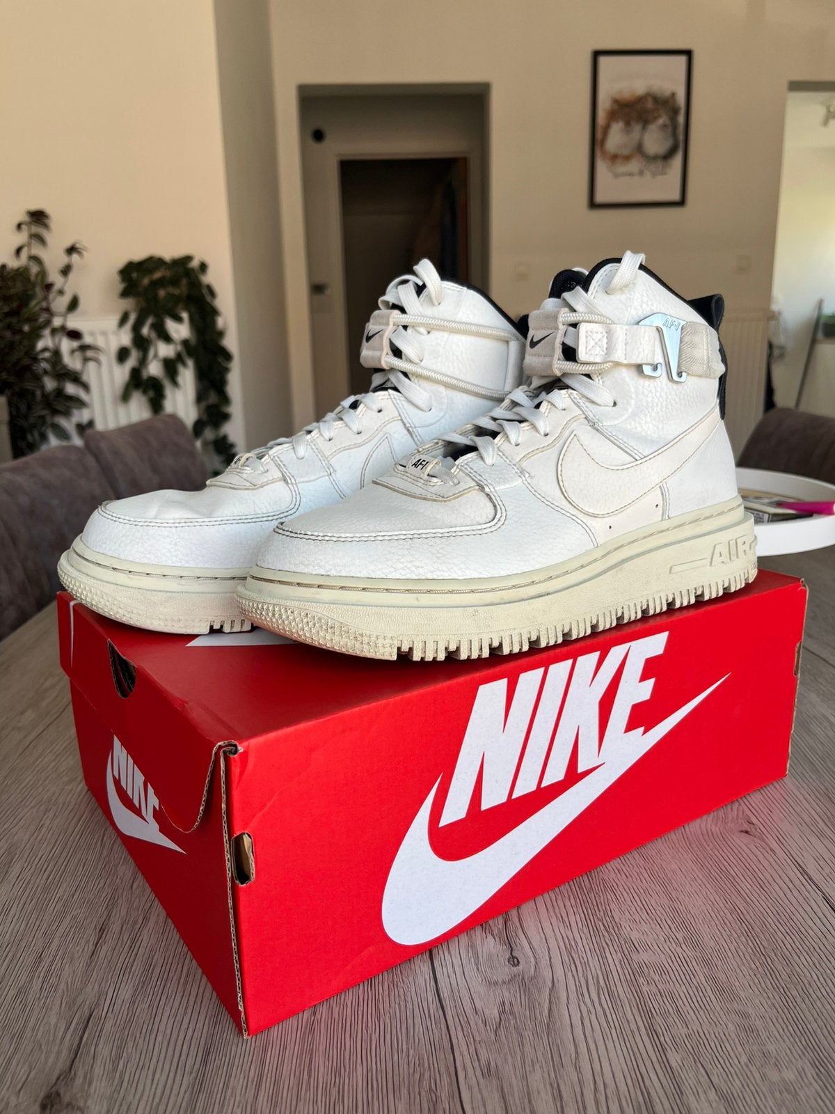 Nike Air Force 1 High Utility 2.0 - Maat 40.5, Vêtements | Femmes, Enlèvement ou Envoi, Porté, Blanc, Sneakers et Baskets