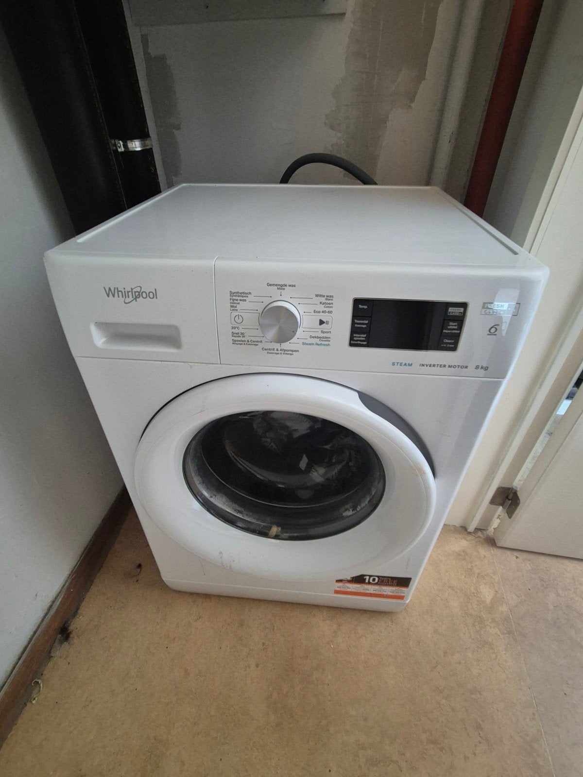 Machine à laver Whirlpool avec garantie de 8 ans, Electroménager, Lave-linge, Enlèvement