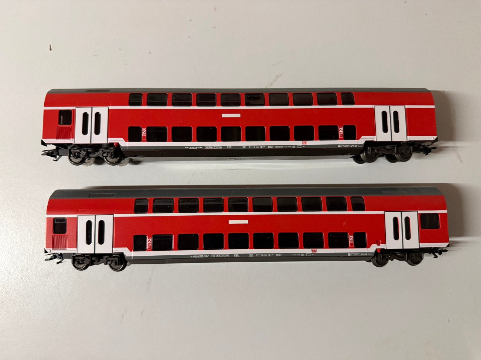Deux voitures à étage Märklin H0 DB — Regional-Express, Enlèvement ou Envoi, Comme neuf, Wagon, Märklin