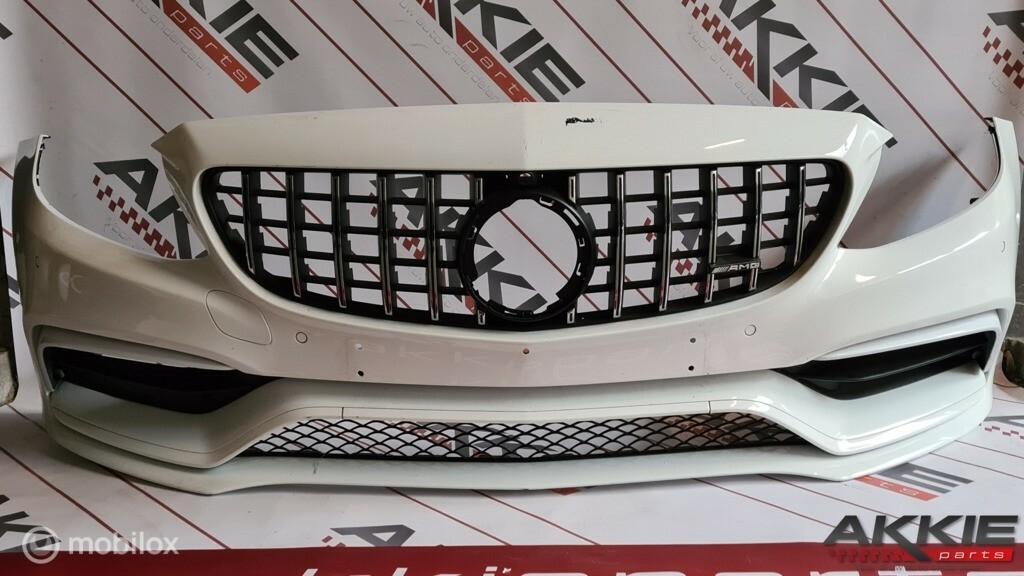 Voorbumper Mercedes C63 AMG W205 COUPE CABRIO (14->), Gebruikt, Voor, Mercedes-Benz, Ophalen of Verzenden