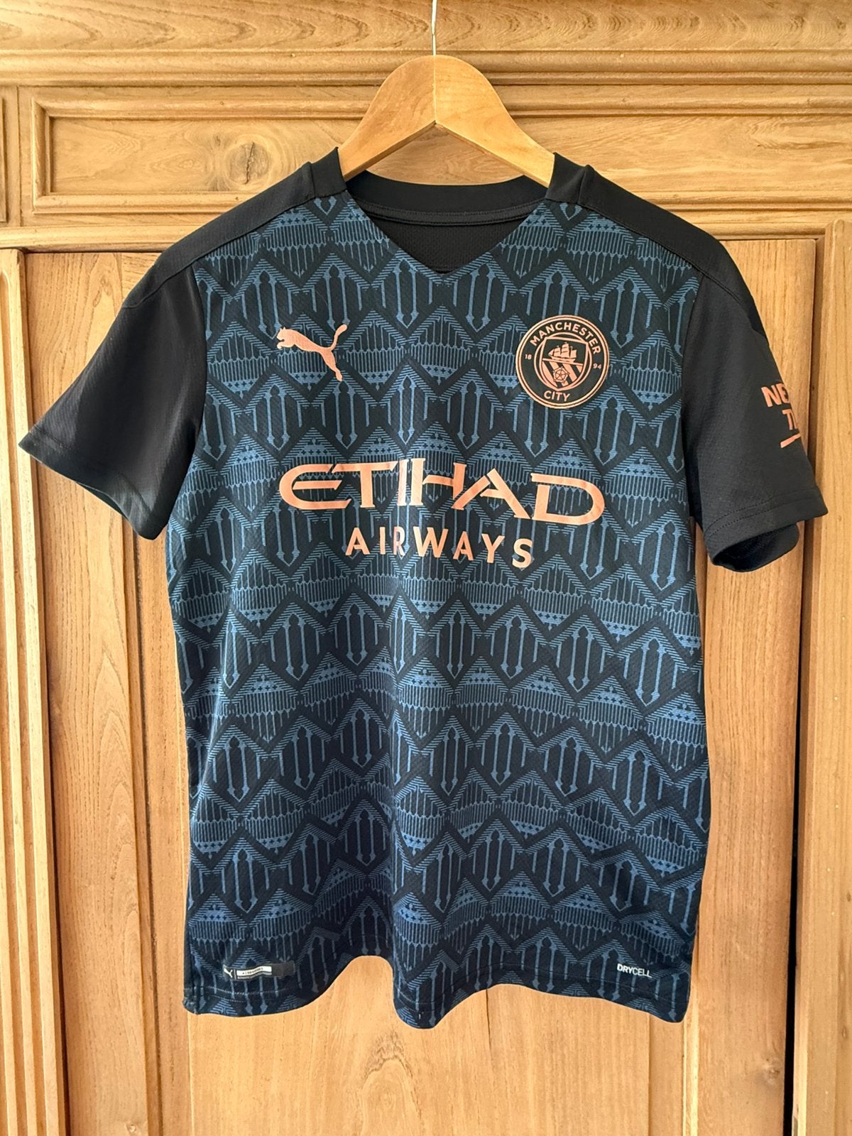 Mancester city shirt 2020/2021 away, Sport en Fitness, Voetbal, Ophalen, Gebruikt, Shirt