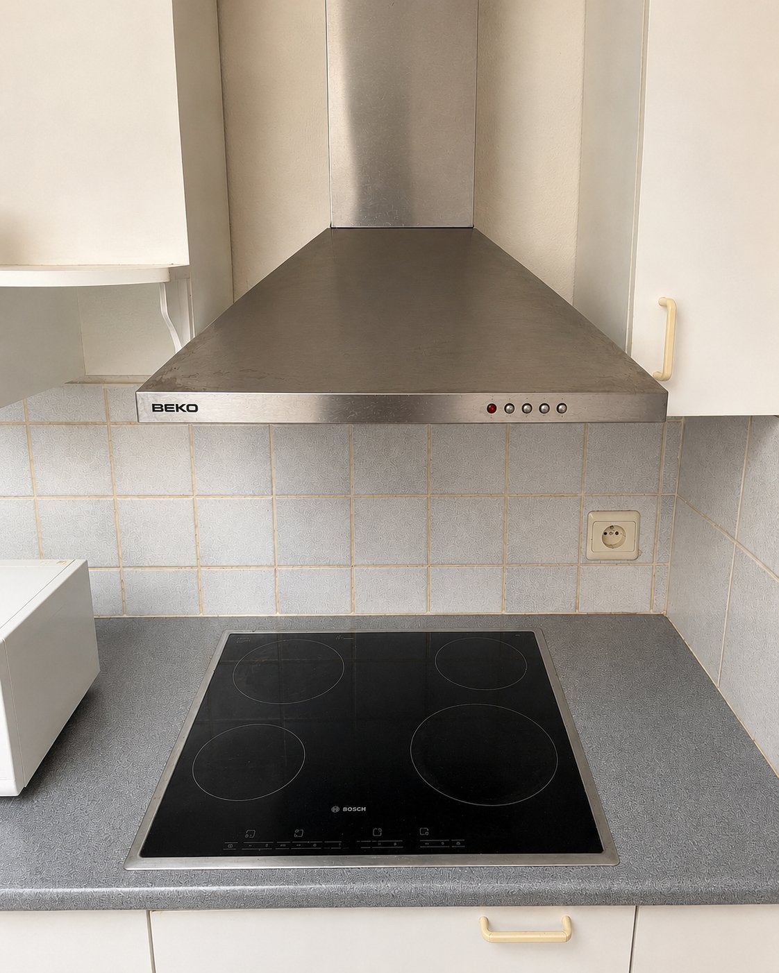 Hotte en acier inoxydable Beko - 60 cm - acier inoxydable, Electroménager, Moteur, Hotte murale, Enlèvement, Utilisé