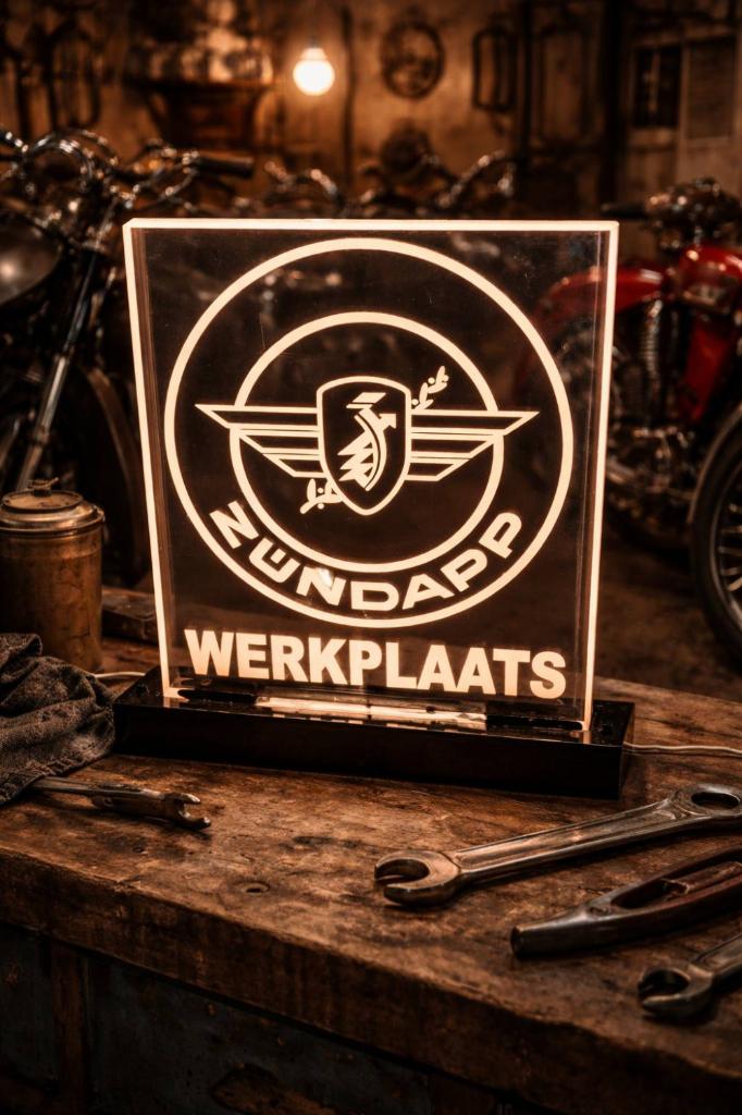 Selfmade lichtbakje van Zündapp werkplaats., Verzamelen, Ophalen of Verzenden, Zo goed als nieuw, Lichtbak of (neon) lamp