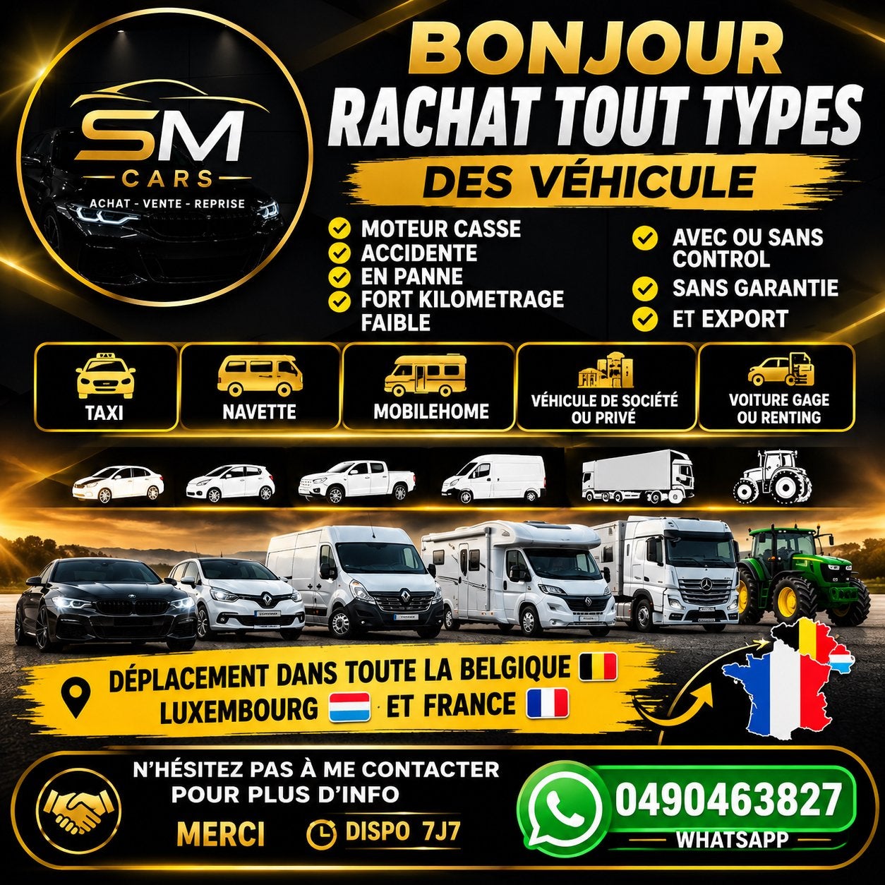 Rachat tout type de véhicule, Autos : Divers