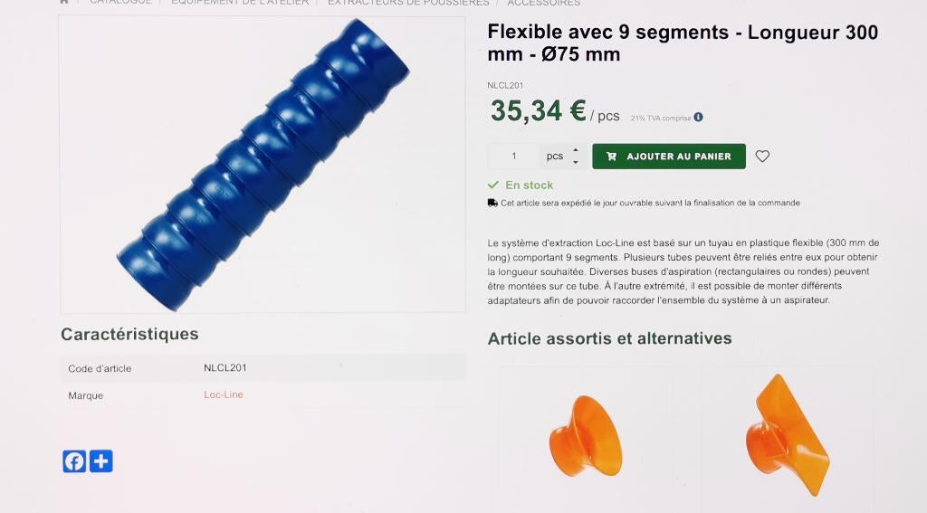 embout et flexible aspiration, Enlèvement, Comme neuf