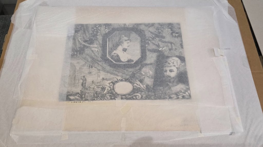 Student van Horace Vernet+Léopold Hugo+Originele gravure, Antiek en Kunst, Kunst | Schilderijen | Klassiek, Origineel werk, Portret of Personen