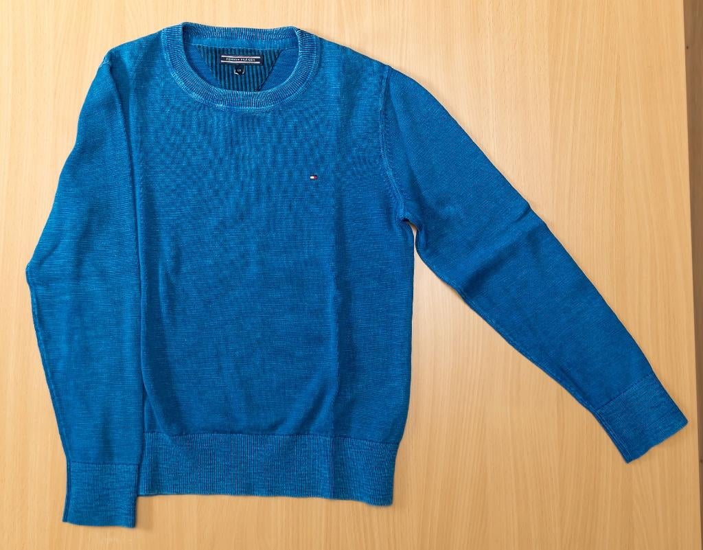 Blauwe trui Tommy Hilfiger, maat 128 / 8 jaar, Kinderen en Baby's, Gebruikt, Trui of Vest, Ophalen of Verzenden, Tommy Hilfiger