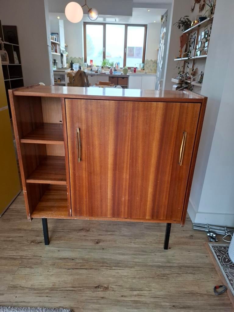 Vintage kastje jaren '60 theekast, Huis en Inrichting, Kasten | Dressoirs, Ophalen