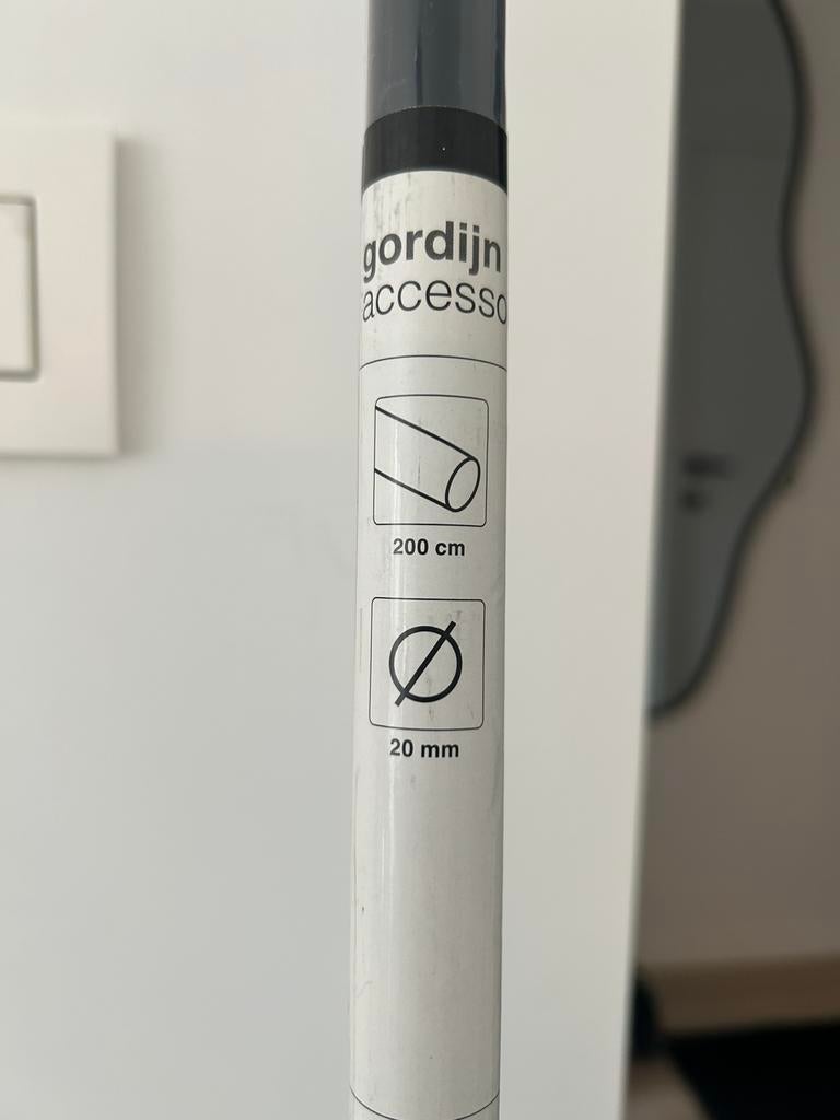 Zwarte gordijn roedel 2m (20 mm dik) van Kwantum, Maison & Meubles, Enlèvement