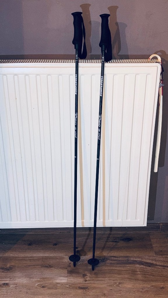 Komperdell Carbon Skistokken 125 cm - Uistekende staat, Gebruikt, Stokken, Ski, Ophalen
