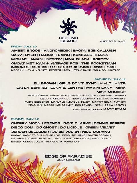 2x Ticket ostend beach festival vrijdag