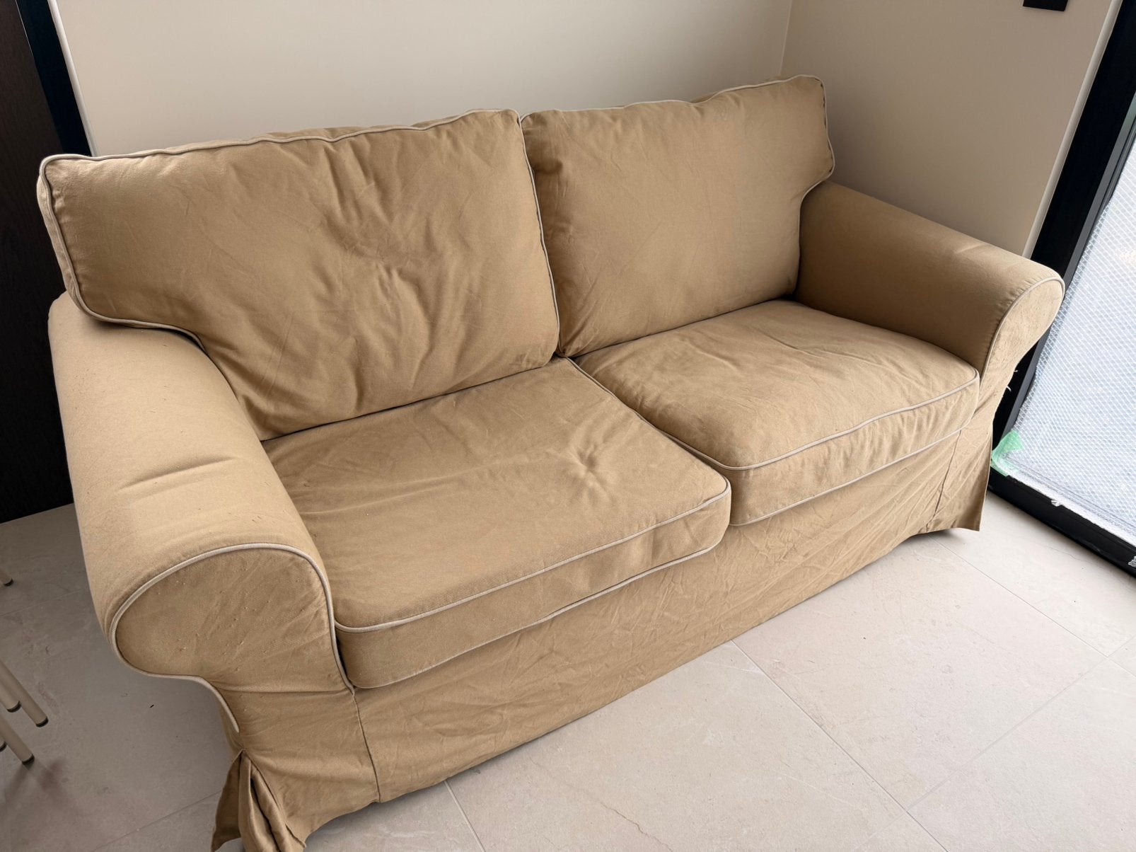 Canapé 2 p’aces « ektorp » ikea avec 2 housses, 75 à 100 cm, Enlèvement, Utilisé, Deux personnes