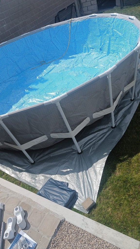 Intex Prism Frame zwembad | Ø 549x122cm complete set, Rond, Zo goed als nieuw, Opzetzwembad, Ophalen
