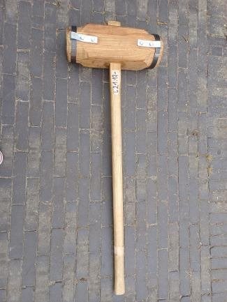 Houten blokhamer voor tuinpalen, Jardin & Terrasse, Poteaux, Poutres & Planches, Enlèvement, Comme neuf, Autres types