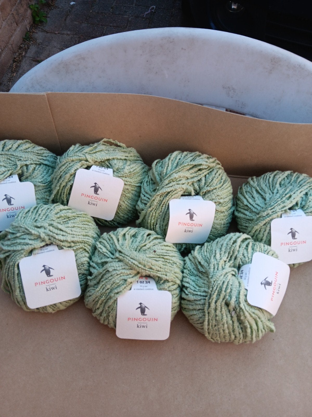 7x groen "kiwi" pinguin, Hobby & Loisirs créatifs, Tricot & Crochet, Enlèvement