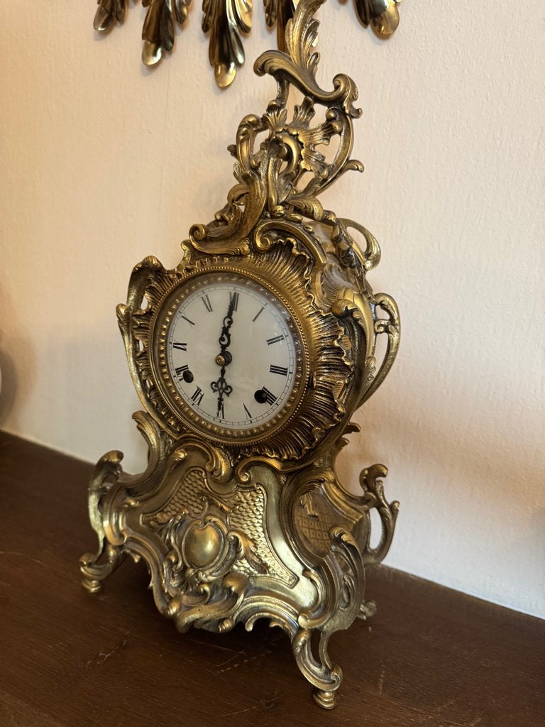 Pendule dorée de style LOUIS XV - à restaurer, Antiquités & Art, Enlèvement