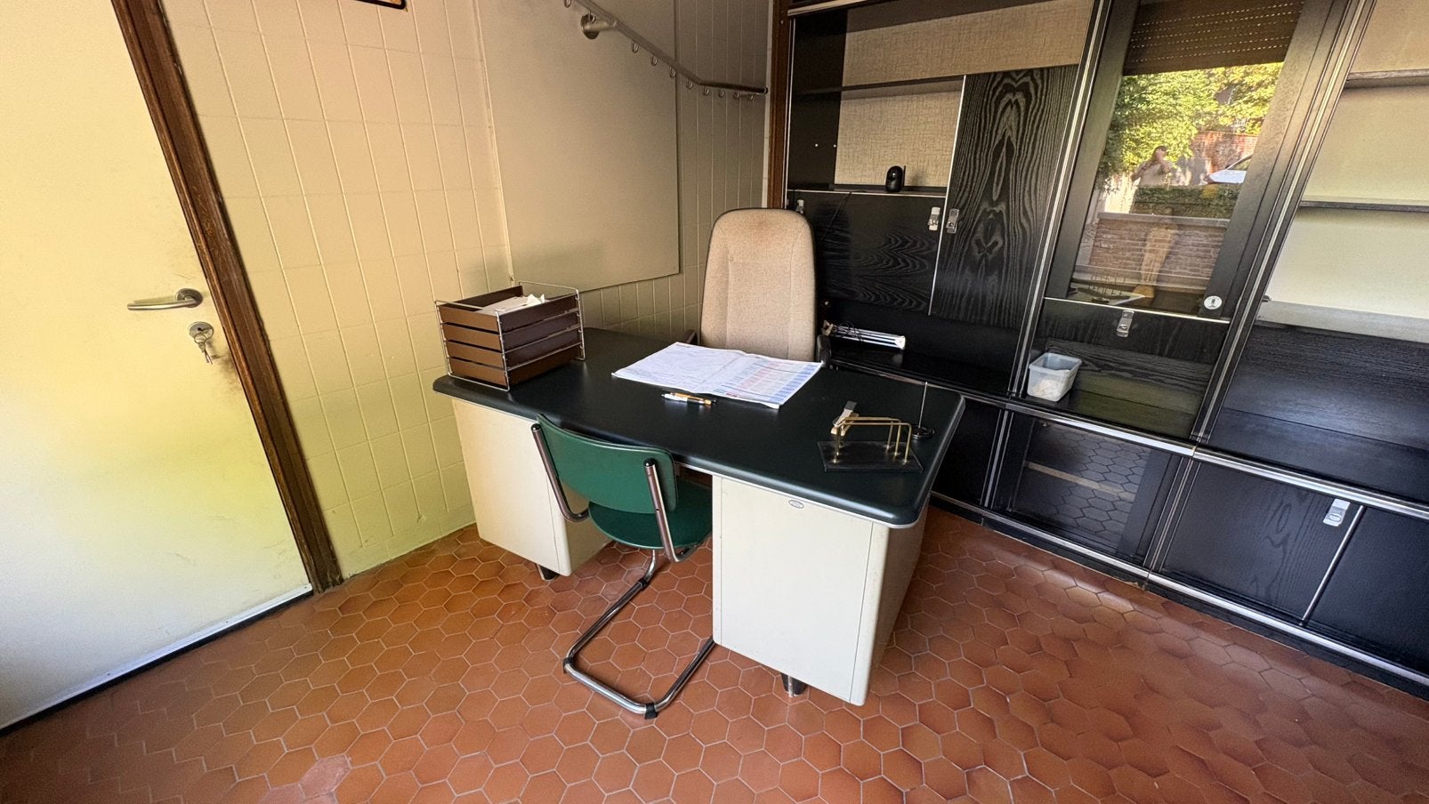 Configuration de bureau vintage complète, Autres marques, 150 cm, Métal, Comme neuf
